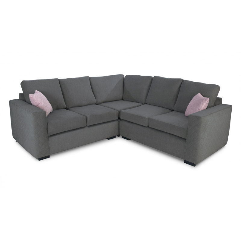 Carney 4 Seater Corner Sofa, Pewter