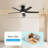 2pcs 44-inch Ceiling Fan With Led Light-336298538