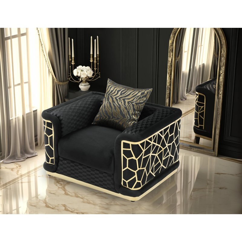 Chaise Bedale gris foncé, Tissu noir