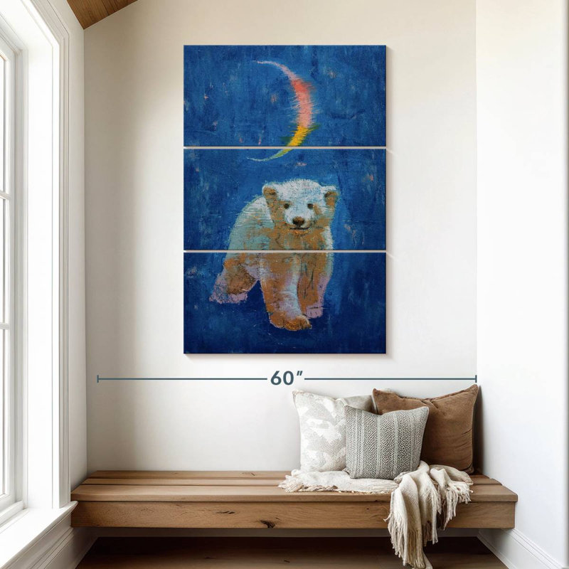 Brampt Polar Bear Cub, 50" H x 32" W