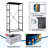 4 Drawer Dresser for Bedroom, Narrow Chest of Drawers, Wooden Top and Study Iron Frame 18"x37.5"-(WxH)