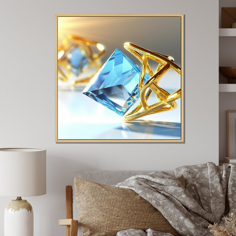 «Atomic Abstraction Photonic Crystals I», reproduction sur toile, Cadre naturel flottant, H 24 po x l 24 po x P 1 po