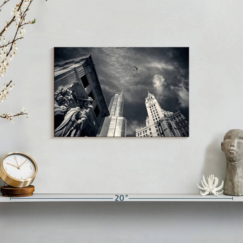 Sireci Plane Over Chicago, 8" H x 12" W