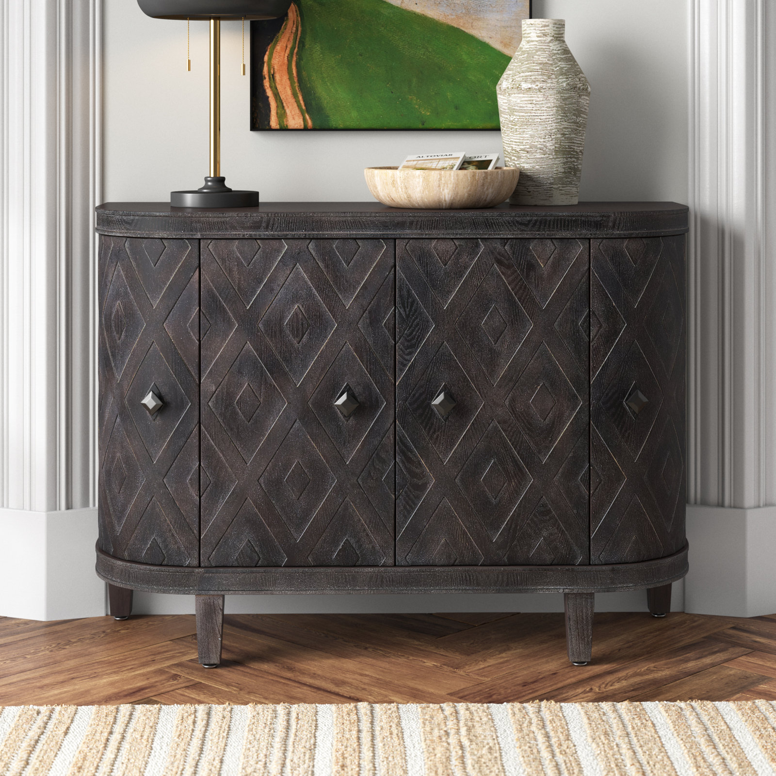 Winfield Accent Cabinet, Dark Brown
