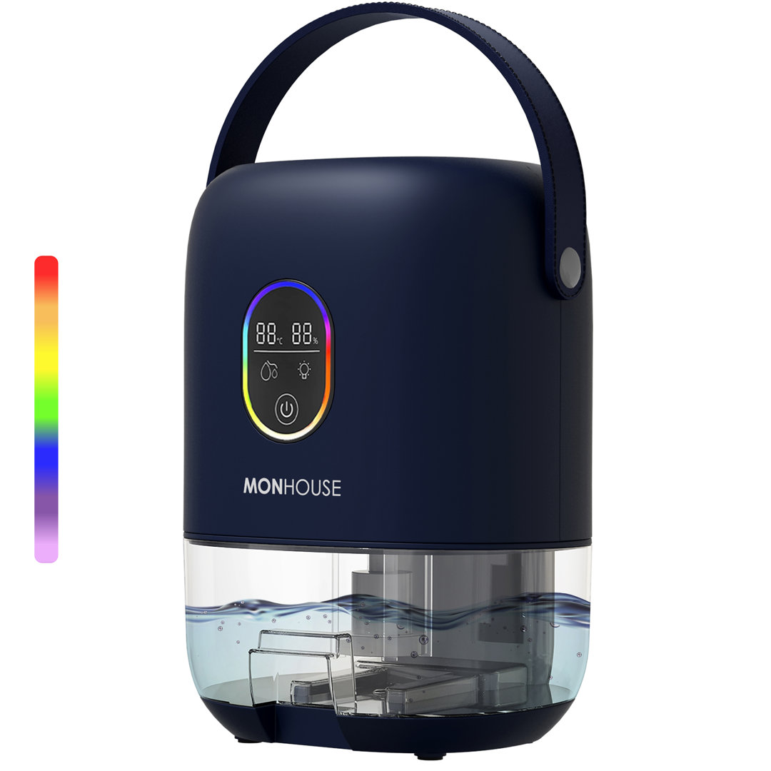 1000ml Electric Dehumidifier - Quiet Touch Screen Auto Shut Off