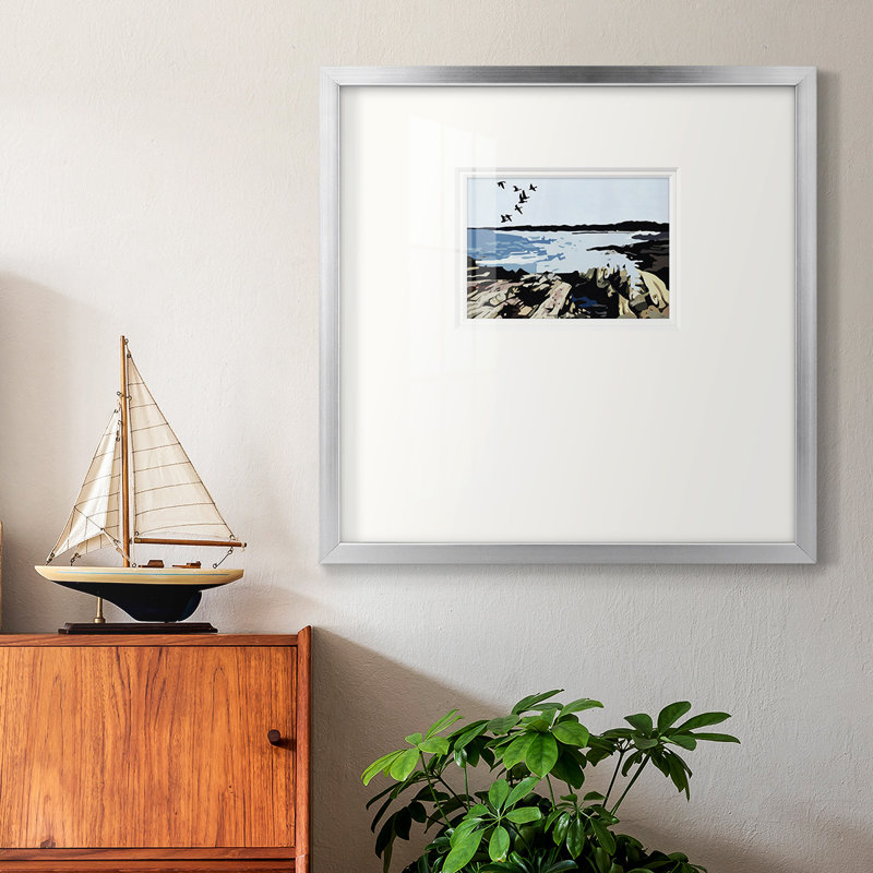 «Maine», reproduction encadrée, H 21 po x l 21 po x P 1,25 po, Encadrement gris foncé
