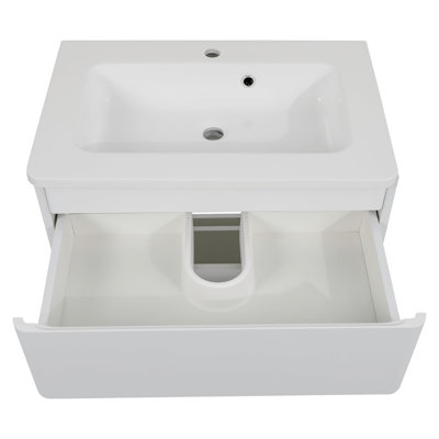 Oswina 27.3'' Single Bathroom Vanity with Ceramic Top