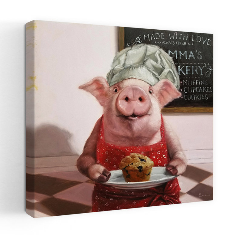 Art urbain contemporain Pinkies Bakery, H 24 po x l 24 po