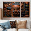 Brun et noir, motifs de Kuba africain - Masque africain, art mural
