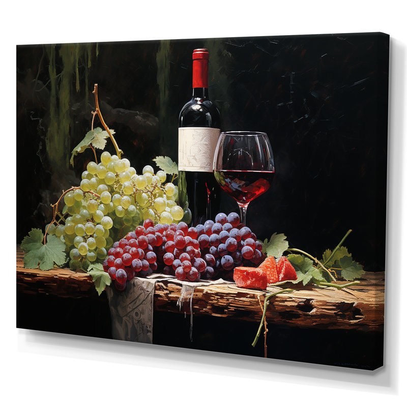 Cabernets Calm II sur toile, Toile tendue, H 16 po x l 32 po x P 1 po