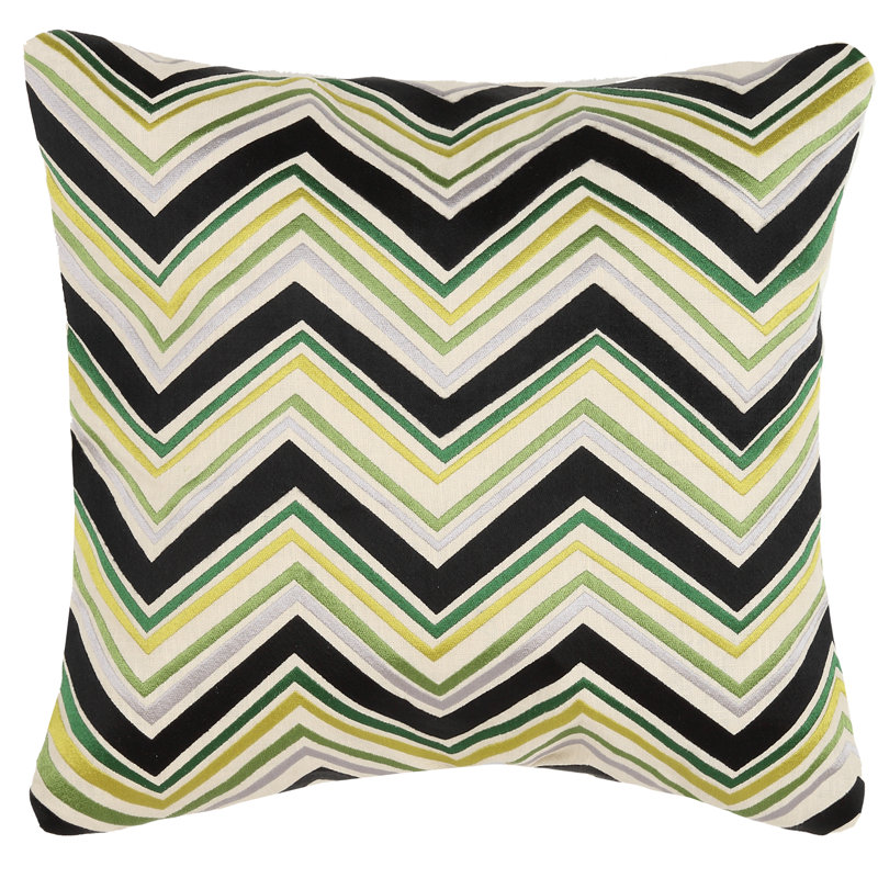 Coussin en lin lightning, vert