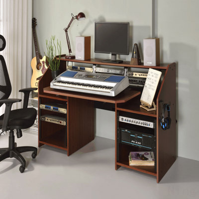 Bureau de musique Cherry avec support pour écouteurs
