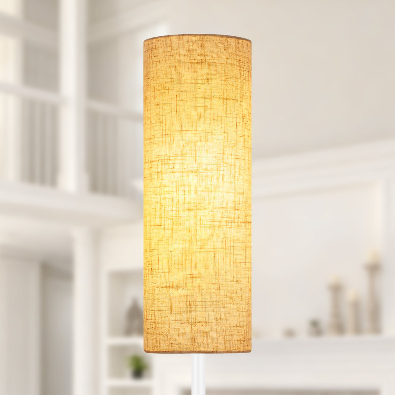 167cm Powder Coated Traditional Floor Lamp, White