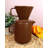 Latitude Run® Colourful Matte Finish Porcelain Portable Personal Artisan Hand Crafted Barista Style Coffee Maker Carafe Pot Flask With Pour Over Dripper Filter Cup Set (Brown)
