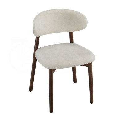 Ensemble de 2 chaises de salle à manger rembourrées en bois massif avec support ergonomique Farmhouse
