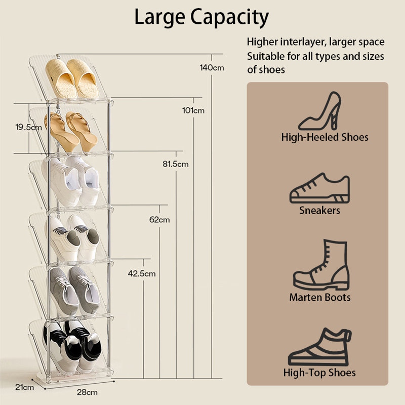 6 Pair Shoe Rack