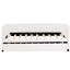 Lit de jour simple beige avec rangement gigogne extensible, ergonomique et empilable
