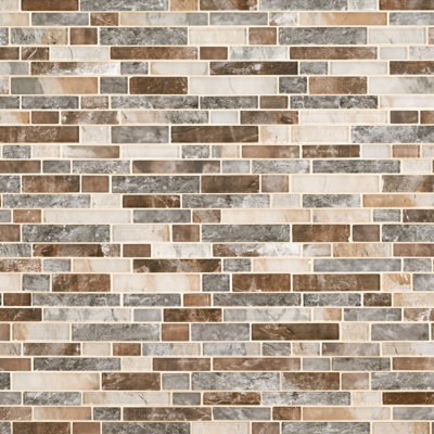  Carrelage mural mosaïque en verre lustré emboîtable 12 po x 13 po