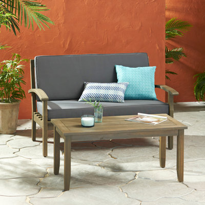 Causeuse et table basse pour terrasse, terrasse et cour arrière Peyton