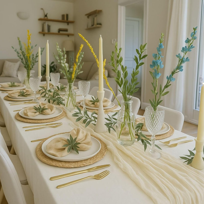 Chemin de table 10 pi Beige