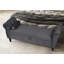 Banc de rangement de 48,3 po, repose-pieds moderne en velours avec accoudoirs, adapté au salon, à la chambre à coucher, gris-1421443136