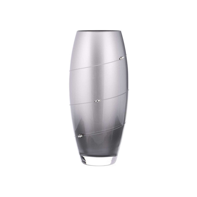 Crystal Floor Vase, Purple