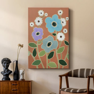 Woodblock Floral IV - Gallery Cavas