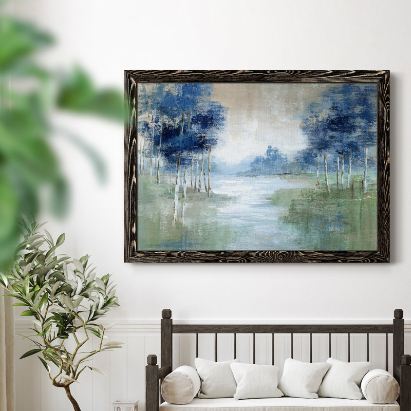 Birch River - Peinture sur toile encadrée, Noir, H 31 po x l 44 po x P 0,75 po