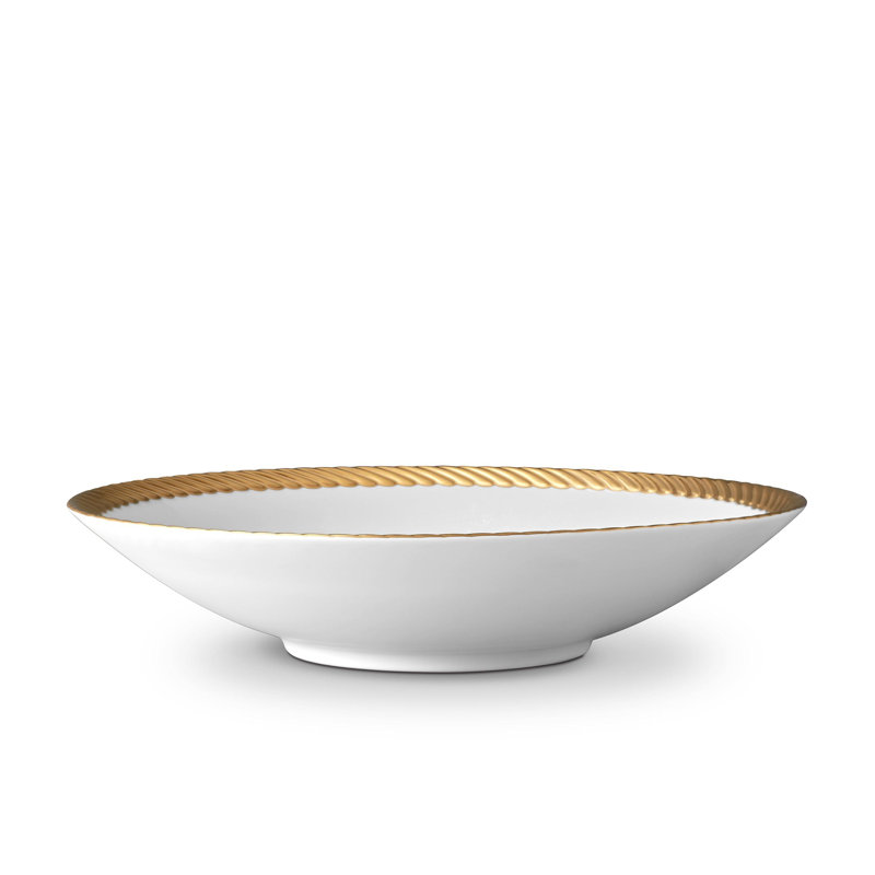 Corde Coupe Bowl, White/Gold