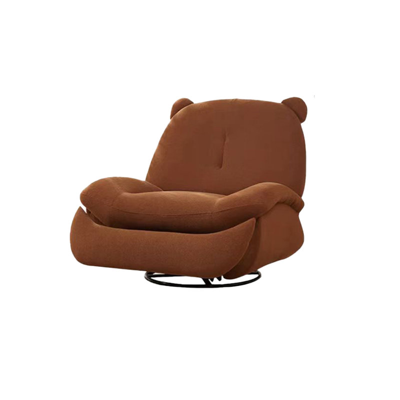 Fauteuil inclinable rembourré Wechsler, Mélange de polyester brun