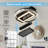 20Inch Modern Leafless Ceiling Fan With Remote Control Removable And Washable, Reversible Motor-1443458991