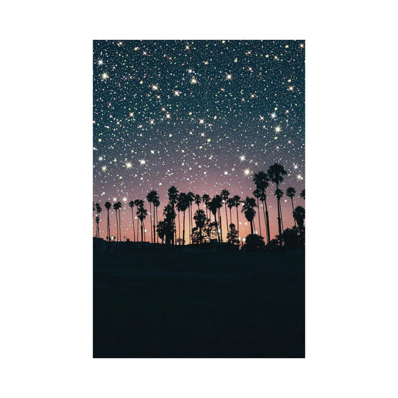Crépuscule ciel scintillant-impression d’art graphique, Toile tendue, Pas de tapis, H 12 po x l 8 po x P 0,75 po