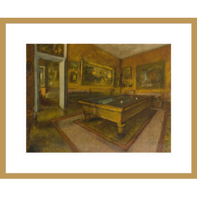 Salle de billard chez Menil-Hubert par Edgar Degas, impression giclée encadrée