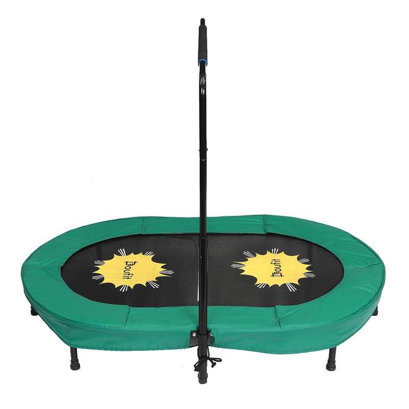 KingSo Oval Fitness Trampoline with Trampoline Handlebar