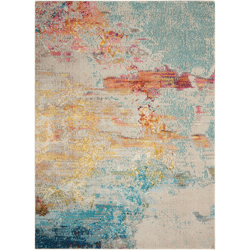 Bourgeois Abstract Synthetic Area Rug, Rectangle 160 x 221cm