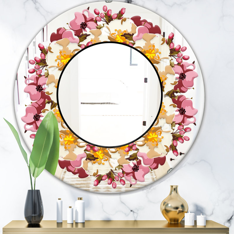 Miroir d'appoint Flowers Cabin and Lodge, H 23,6 po x l 23,6 po