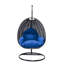 Balancelle d'extérieur pour 1 personne avec support Brookstonval, support pour œuf suspendu en osier tissé à la main, structure en fer résistant aux rayons UV, méridienne de patio rembourrée pour porche, jardin, balcon et cour arrière-1086440090-1081394866