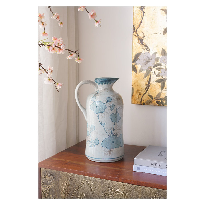 Vase en céramique bleu et blanc Classic