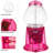 Great Northern Popcorn 11" Transparent Pink Mini Gumball Machine