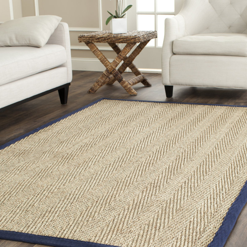 Emmaline Area Rug, Natural/Blue, Rectangle 152 x 244 cm