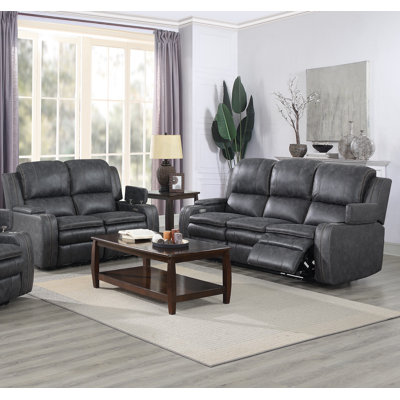 Alaattin 2 Piece Power Recling Sofa & Loveseat with cupholder and storage in each arm by Ebern Designs