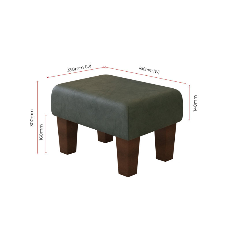 Collado Wood Contemporary Leg, Mahogany, Bottle Green, Italian Leather