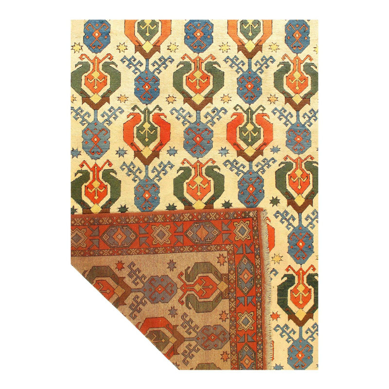 Ikat Area Rug in Ivory