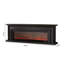 Meuble télé avec cheminée en chêne français rétro et luxueux, console décorative blanche / noire-128936999-128937000