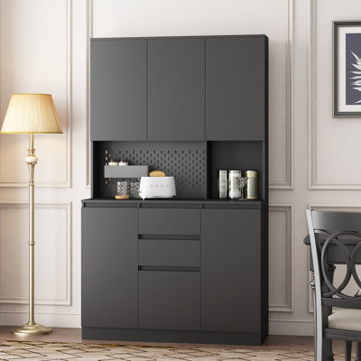 Versatile Charging Station Mdf Modern Freestanding Kitchen Storage