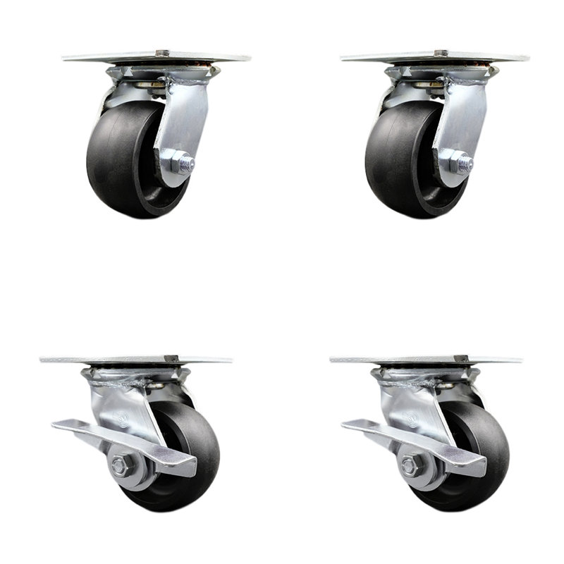 4 Piece Glass Filled Nylon Caster Set