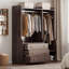 Rangement ouvert pour garde-robe en bois pour chambre à coucher-963442221
