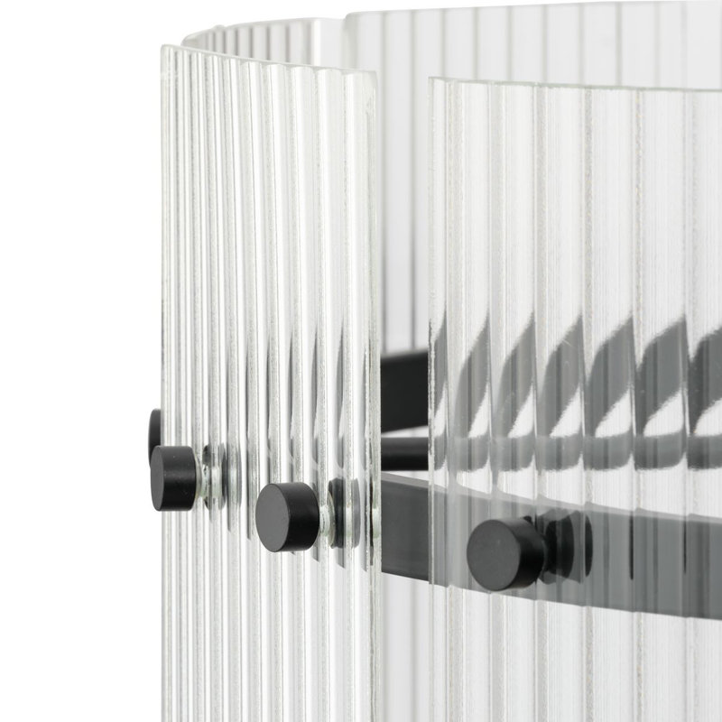 Luminaire de vestibule contemporain à quatre lumières, Noir mat