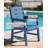 Patio Dining Set for 4 Person All Weather 5 Piece HIPS Outdoor Patio Table and Chairs Set with Aluminum Frame Plastic Outside Furniture for Backyard, Garden, Deck, Poolside, Blue-1849480238