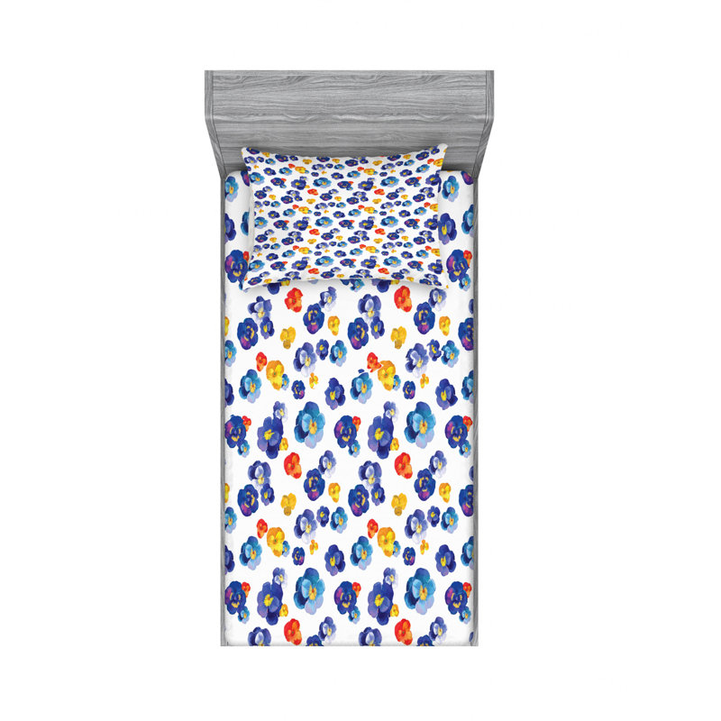 Microfiber Sheet Set, Twin Sheet Set with Fitted Sheet and 1 Pillowcases